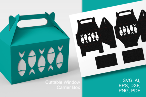 Download Small Fishes Cutout Gable Box Template - Premium Resources