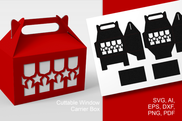 Download Stars N Stripes Gable Box Template SVG - Premium Resources