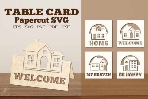 Download Table Card Home Papercut SVG Bundle - Premium Resources