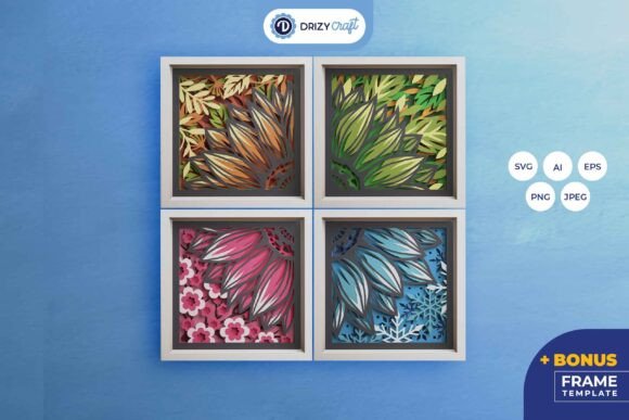 Download Sunflower Seasons 3D Layered Paper Cut - Premium Bundle