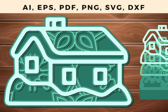 Download Multi Layer Christmas Home Paper Cut SVG - Home paper cut Collection