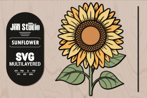 Download 3D SVG Sunflower Multilayered Papercut - Premium Bundle