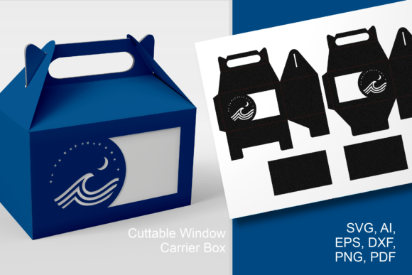 Download Sea Wave and Moon Wide Window Gable Box - Premium Resources