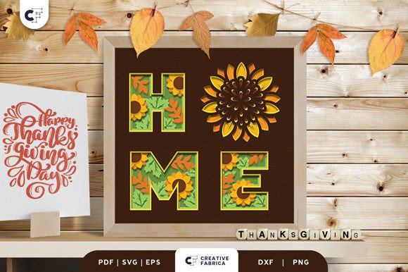 Download Sunflower HOME 3D Layered Paper Cut - Premium Bundle